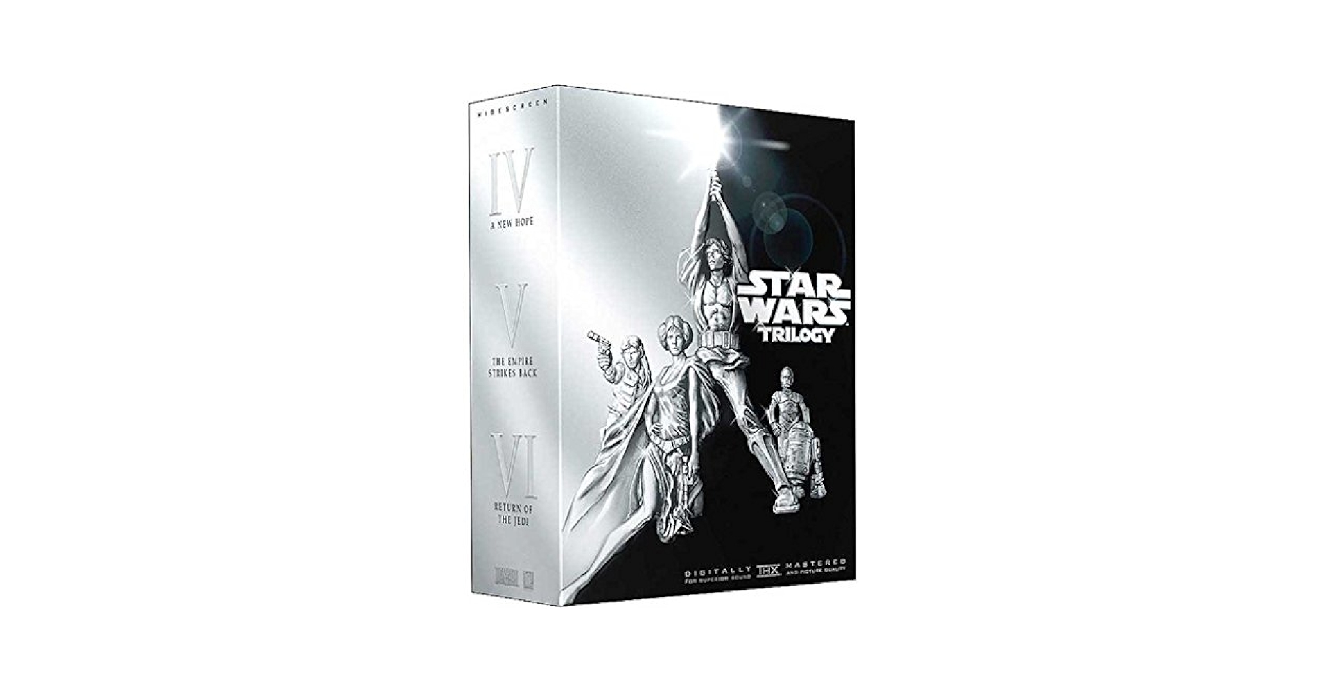 STAR WARS TRILOGY 他洋画・邦画・エヴァ等混在DVDセット Star Wars Trilogy (DVD, 2004, 4-Disc Set, Widescreen) Box